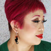 Le Chat Noir Earrings  -  Erstwilder  -  Quirky Resin and Enamel Accessories