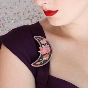 Erstwilder Steel Magnolias Brooch BH7029-2070