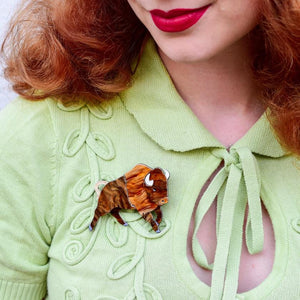 Erstwilder Buffalo Bull Brooch BH7092-9291