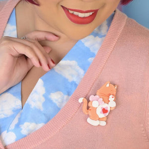 Erstwilder Proud Heart Cat™ Brooch BH7076-9200
