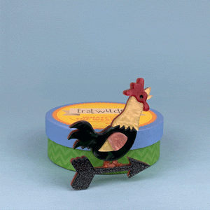 Erstwilder Cockadoodle Doo Brooch BH7050-7060