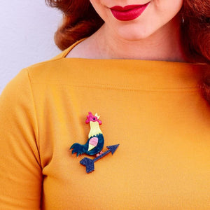 Erstwilder Cockadoodle Doo Brooch BH7050-7060