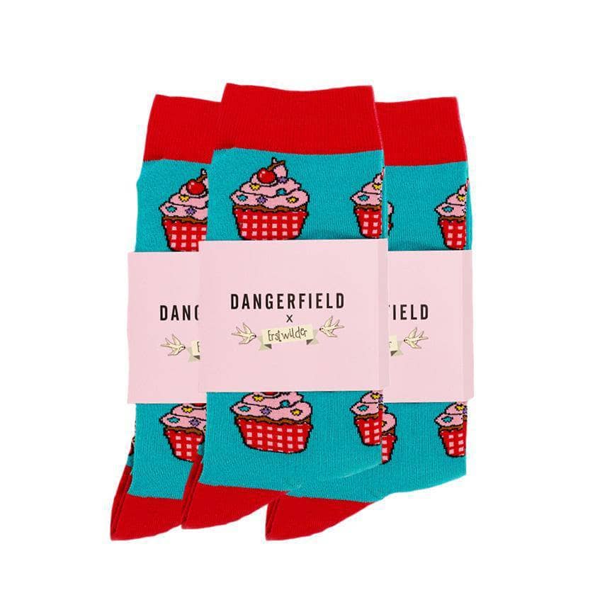 Erstwilder Cherry on Top Socks 3-Pack SOCK3PACKCUPCAKE