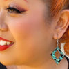 Erstwilder Essentials Diamond Chunky Glitter Resin Drop Earrings - Mint EE1003-CG4300