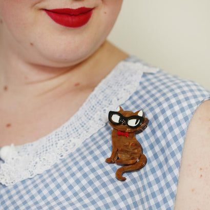 Erstwilder Elissa the Indie Cat Brooch BH5624-6200