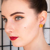 Erstwilder Essentials Circle Ripple Resin Stud Earrings - Gold EE0004-RI6500