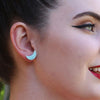 Erstwilder Essentials Crescent Moon Marble Resin Stud Earrings - Mint EE0006-MA4300