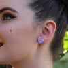 Erstwilder Essentials Heart Marble Resin Stud Earrings - Lavender EE0005-MA5100