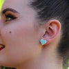 Erstwilder Essentials Heart Marble Resin Stud Earrings - Mint EE0005-MA4300