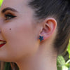 Erstwilder Essentials Star Marble Resin Stud Earrings - Blue Grey EE0002-MA3071