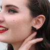 Erstwilder Essentials Bear Textured Resin Stud Earrings - Black EE0009-RI7000