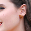 Erstwilder Essentials Bear Textured Resin Stud Earrings - Brown EE0009-RI9000