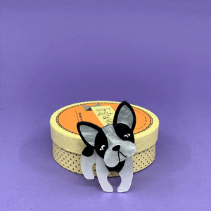 Erstwilder Fabian the French Bulldog Brooch BH5272-7080