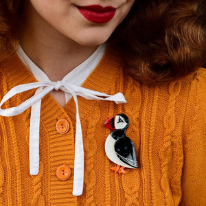 Erstwilder Piccolo Puffin Brooch BH5470-6170