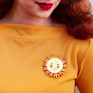 Erstwilder Golden Ray Brooch BH7043-6065