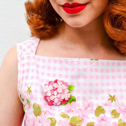 Erstwilder Heartfelt Hydrangea Brooch BH6793-2040