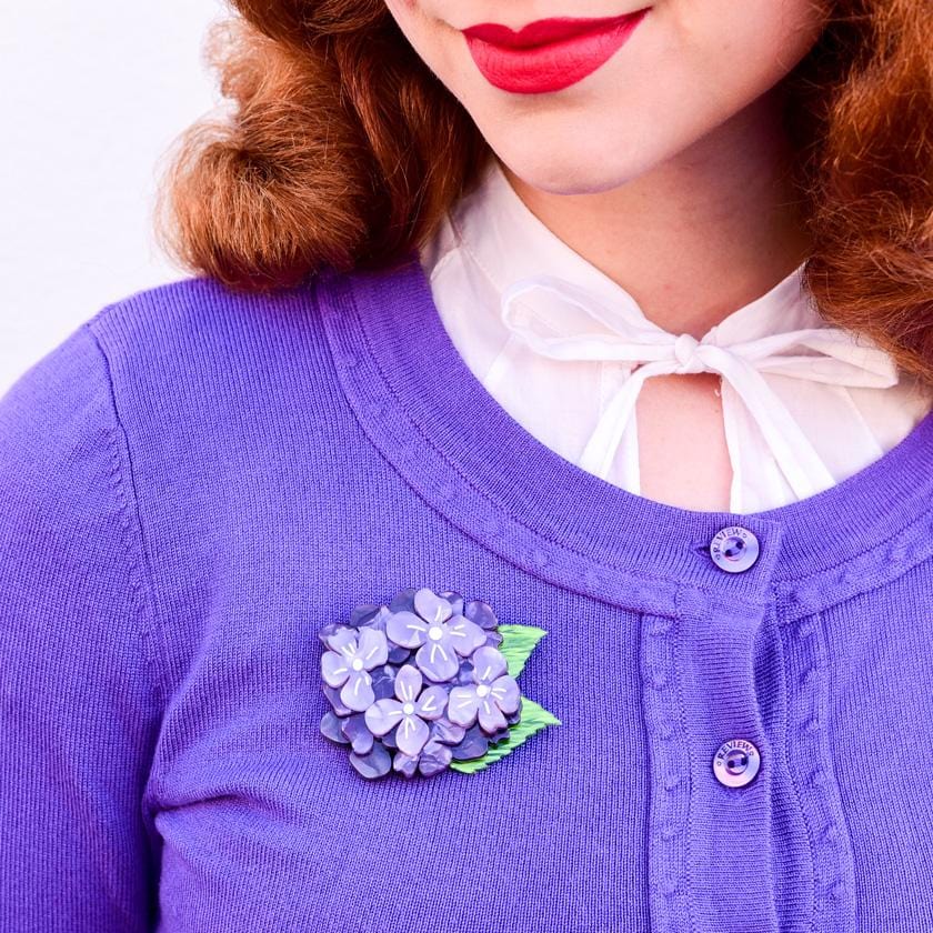 Erstwilder Heartfelt Hydrangea Brooch BH6793-5040