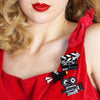 Erstwilder Lights, Camera, Action Brooch Set BH6841-7080