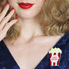 Concession Stand Classic Popcorn Brooch
