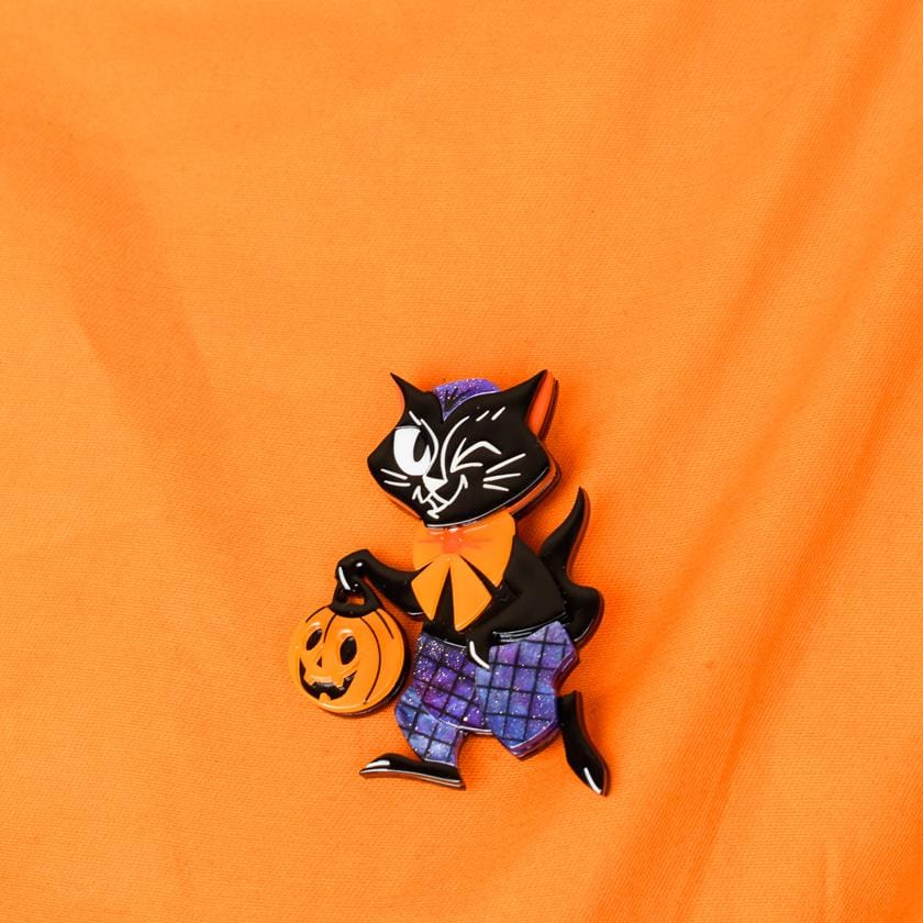 Erstwilder Treat Seeker Cat Brooch BH7126-7061