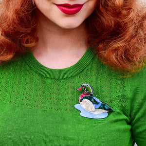 Erstwilder Mallard Ballard Brooch BH7088-3240