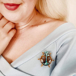 Erstwilder Helm and Home Mini Brooch MN0008-3090