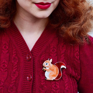 Erstwilder Bright-Eyed and Bushy Tailed Brooch BH7094-9091