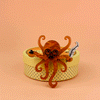 Octavious the Octo-Scribe Brooch