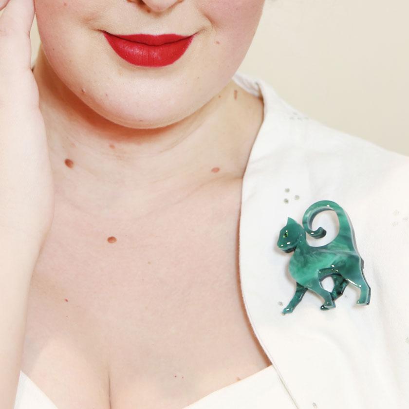 On the Prowl Cat Brooch Erstwilder