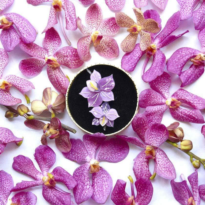 Erstwilder Opulent Orchidaceae Brooch BH6799-5000