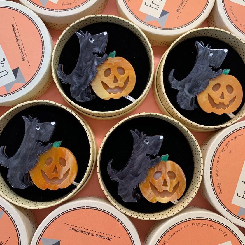 Erstwilder Patch the Pumpkin Pup Brooch BH6909-7361