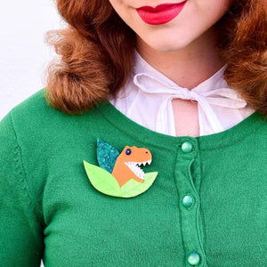 Erstwilder Peak-a-saurus Rex Brooch BH5993-6140