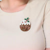 Plum Puddie Brooch