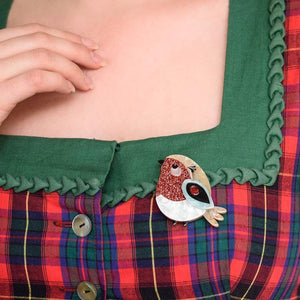 Erstwilder Red Robin  Brooch BH7157-1080