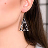 Erstwilder Essentials Tree Chunky Glitter Resin Drop Earrings - Holographic Silver EE1010-CG7200