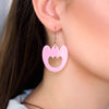 Tulip Bubble Resin Drop Earrings - Pink