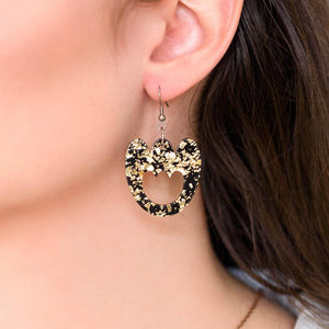 Erstwilder Essentials Tulip Chunky Glitter Drop Earrings - Yellow EE1015-CG6000