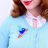 Erstwilder Phoebe the Fairy Wren Brooch BH5765-3190
