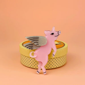 Erstwilder Pigs Can Fly Brooch BH5595-2182