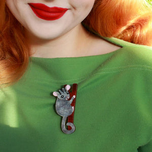Erstwilder Possum at Play Brooch BH6854-7100