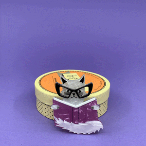 Erstwilder Puss in Books Brooch BH6097-8220