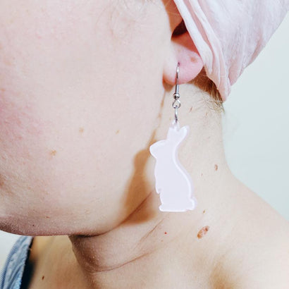 Erstwilder Essentials Bunny Bubble Resin Drop Earrings - Pink EE1007-BU2000