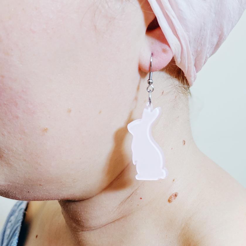 Erstwilder Essentials Bunny Bubble Resin Drop Earrings - Pink EE1007-BU2000