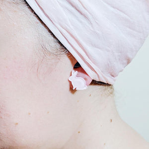 Erstwilder Essentials Bunny Bubble Resin Stud Earrings - Pink EE0007-BU2000