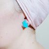 Bunny Bubble Resin Stud Earrings - Teal