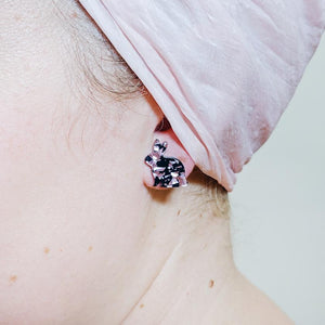 Erstwilder Essentials Bunny Chunky Glitter Resin Stud Earrings - Pink EE0007-CG2000