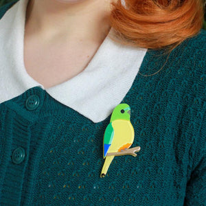 Erstwilder Radiant Rambler Parrot Brooch BH6862-6040