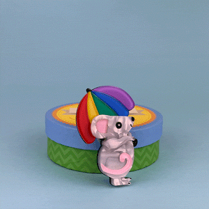 Erstwilder Rainbow Rain Brooch BH7049-7101