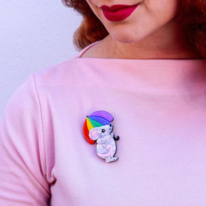 Erstwilder Rainbow Rain Brooch BH7049-7101