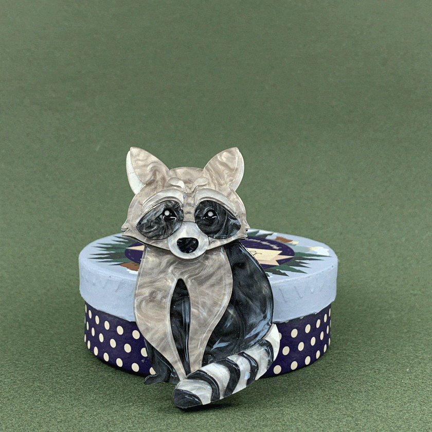 Rocket s Riot Raccoon Brooch Erstwilder